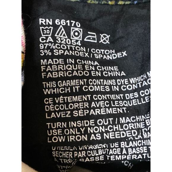 Urban Outfitters BDG Multicolor Floral Mid Rise Skinny Leg Denim Jeans Pants 28 - Picture 4 of 4